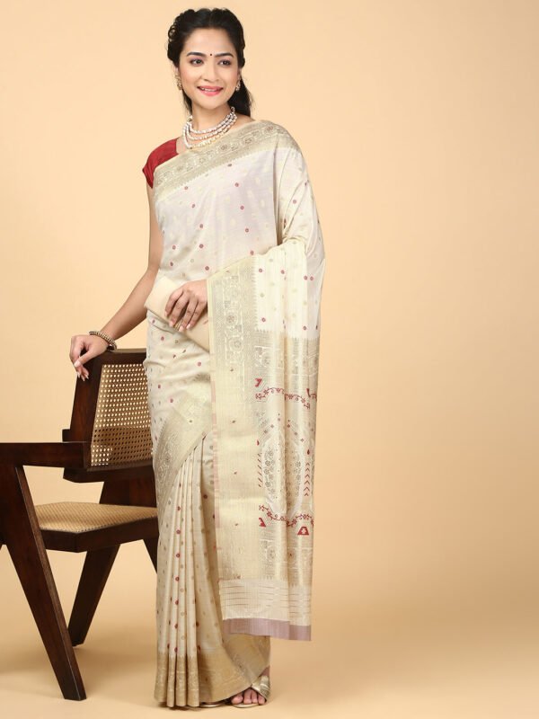 Women Semi Cotton Saree Sandal SCS126