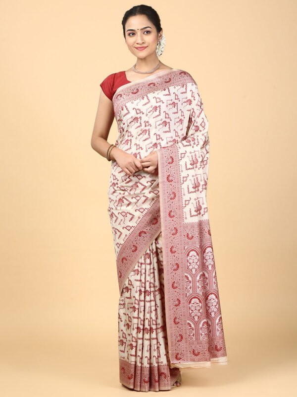 Women Semi Cotton Saree Sandal SCS141